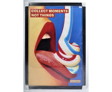 Toiletpaper Magazine - A contemporary framed and glazed advertising poster print in colours of the front cover of Toiletpaper