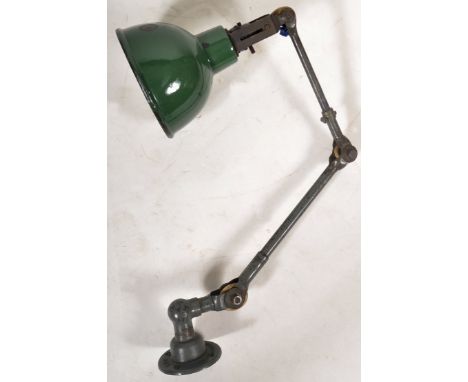 John Dugdill &amp; Co - A vintage 20th Century Art Deco industrial engineers articulated multi positional mountable desk lamp
