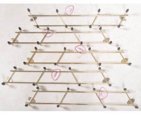 Hago - Model 125 / 128 - A collection of three retro vintage industrial atomic space age sputnik coat racks of tubular form w