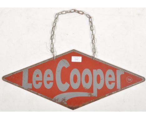 Lee Cooper - A retro vintage 20th Century advertising point of sale clothing shop display metal Double-Sided Diamond Shaped '
