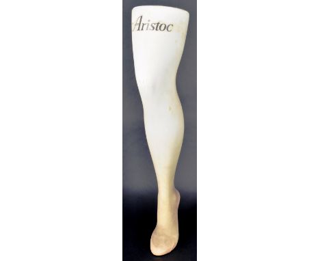 Aristoc - A vintage mid 20th Century shop / haberdashery point of sale advertising display leg for showcasing&nbsp;hosiery / 