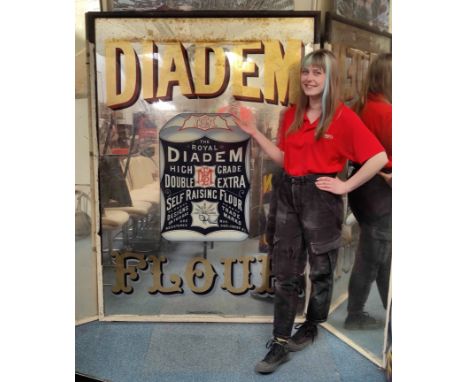 Enamel signs &amp; vintage Advertising interest - Diadem Flour - An impressive Edwardian local Bristol interest advertising p