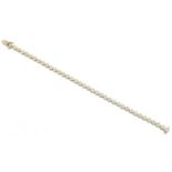 A diamond bracelet,
