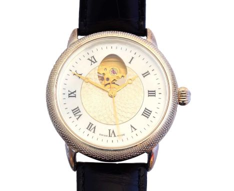 A rare and limited edition Theo Fabergé St. Petersburg Collection silver watch, model 301, no. 6 out of 25, the circular moth