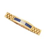 A diamond and sapphire bracelet,