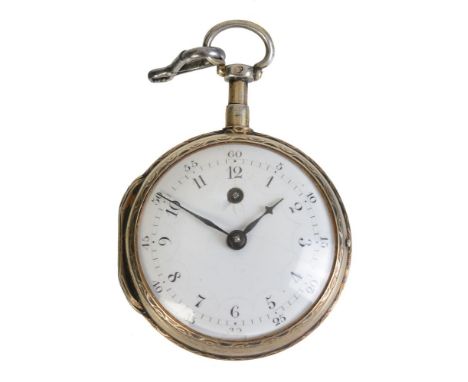 A rare and unusual Louis XVI silver gilt skeletonised pocket watch with Sully-type frictional rest escapement   Unsigned but 