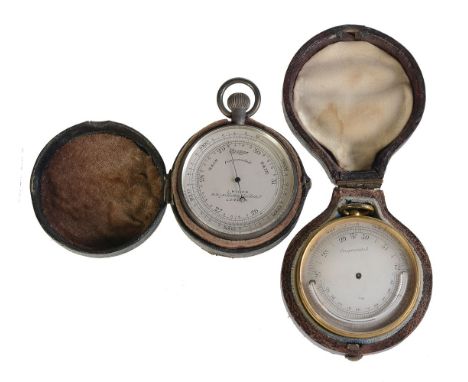 A silver aneroid pocket barometer J.J. Hicks for presentation to The Duke of Norfolk, London, 1904 The circular silvered regi