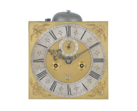 A William and Mary eight-day longcase clock movement with 10 inch dial   Edward Stanton, London, circa 1695   The five finned