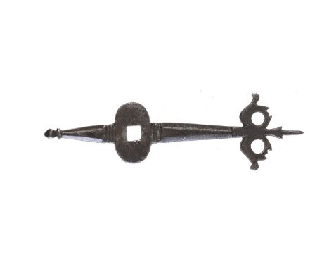 A fine and rare first period lantern clock hand   Anonymous, second quarter of the 17th century   Made from forged sculpted s
