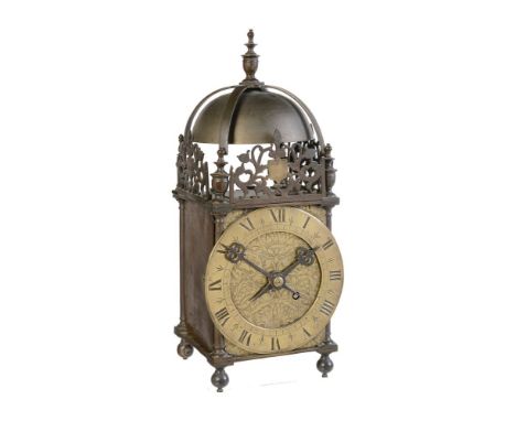 A second period brass lantern clock with later spring movement The front fret signed for William Selwood, London, circa 1640,