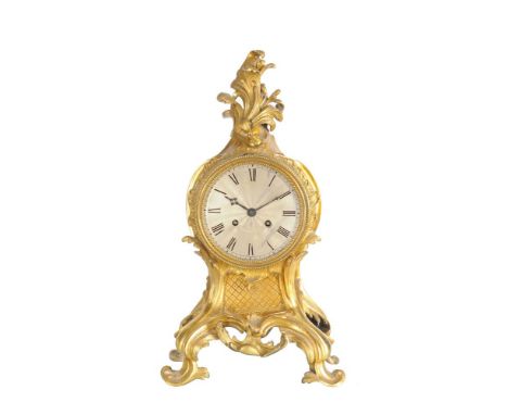 A French Louis XV style ormolu mantel clock   Raingo Freres, Paris, circa 1870   The eight-day circular two train countwheel 