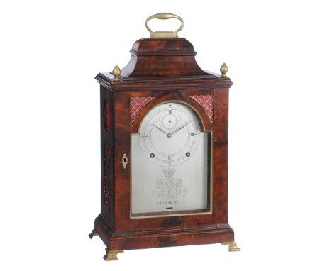 An unusual mahogany bracket clock supplied to H.M. Government Colonial Office   Unsigned, mid 19th century , incorporating an