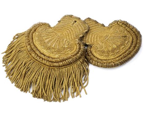 dating: First Empire provenance: France, Gilded threads, one with fringes, lined with black cloth and provided with a hook. R