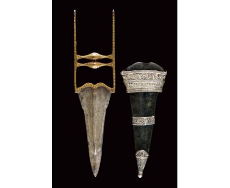 dating: 19th Century provenance: India, Solid, straight blade with remains of damask, ribbed at the center and slightly thick