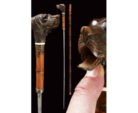 dating: first quarter of the 20th Century provenance: Europe, Long, double-edged blade of lozenge section, rectangular tang. 