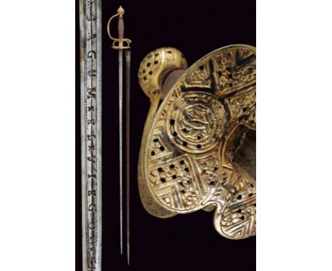 dating: late 18th Century provenance: Toledo, Thin blade of lozenge section, ribbed with the inscription 'SAGUM E VIEGO' on o