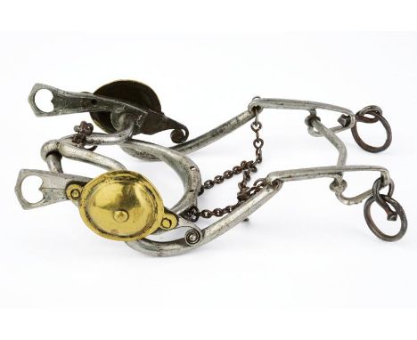 dating: 18th Century provenance: Europe, Round guards provided with rings, fixed mouthpiece, small bars with heart-shaped ope