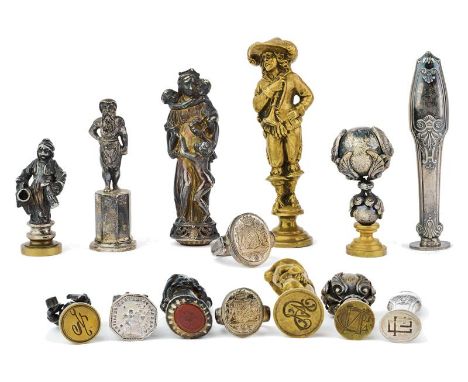 dating: End of 19th beginning of 20th Century provenance: Europe, All different, made of silver, brass or silver-plated. A si