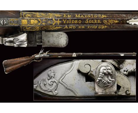 dating: 1784 provenance: Italy and Spain, Smooth-bore, two-stage, 15.5 mm cal barrel, first octagonal and then sixteen-facete