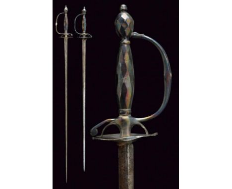 dating: first quarter of the 19th Century provenance: Europe, One with triangular blade, the other with hexagonal blade engra
