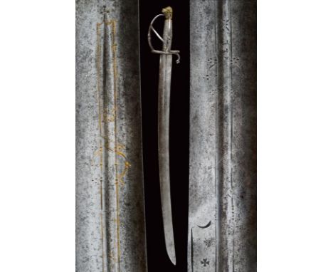dating: Late 17th - Early 18th Century provenance: Europe, Curved, single-and false-edged blade of lenticular section, with a