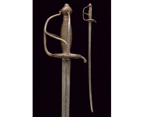 dating: 1730-40 provenance: France, Curved, single-and false-edged blade, with central fuller and rear groove, base engraved 