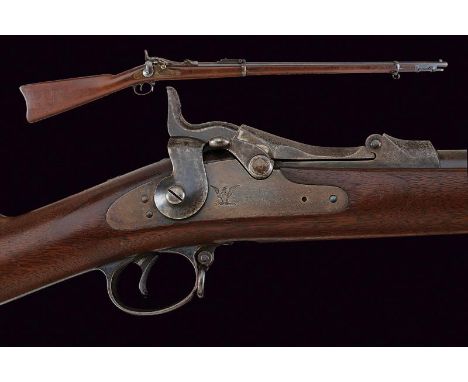 dating: 1888 provenance: USA, Rifled, round, 45-70 cal. barrel (very light pitting in small areas inside, visible rifling) wi