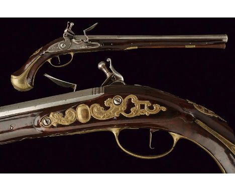 dating: First half of the 18th Century provenance: Paris, Smooth-bore, two-stage, octagonal and round, 14 mm cal. barrel, wit