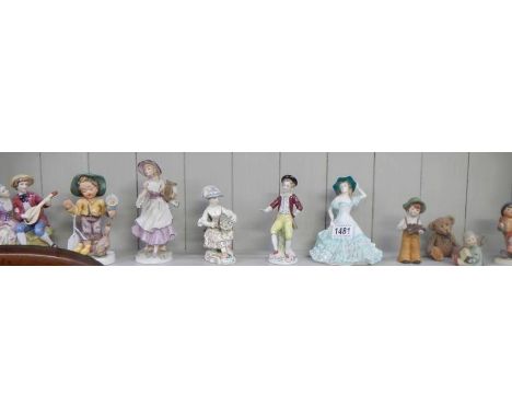 A mixed lot of figures including Goebel.
