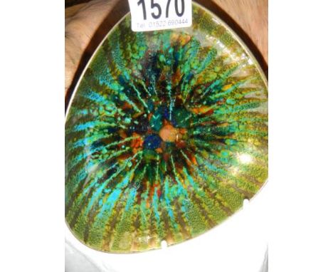 A mid 20th century enamel on copper bowl.