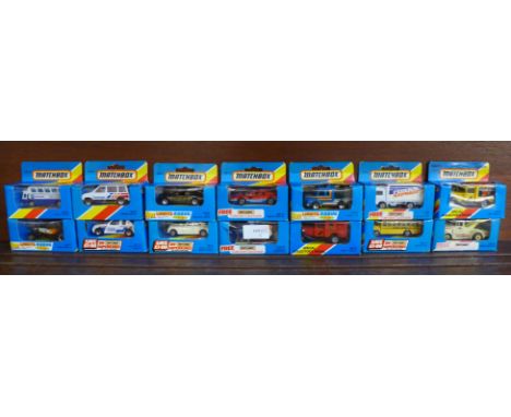 Fourteen Matchbox model vehicles, boxed 