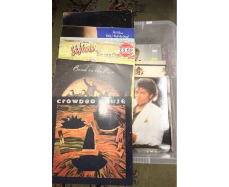 Vinyl - Approximately 37 LPs mainly 80s including Genesis x3, Crowded House - Woodface, Michael Jackson - Thriller, Paul McCa