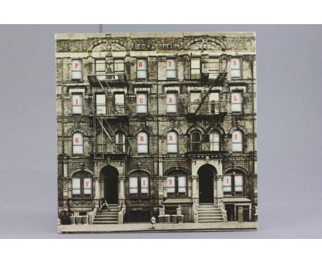 Vinyl - Scarce Led Zeppelin Physical Graffiti 1st press LP A1 B5 C1 D1 with die cast sleeve with 484 Kings Road and Gothic Pr