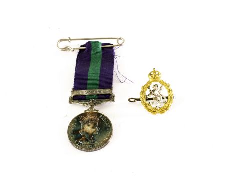An Elizabeth II General Service Medal with Cyprus Bar, presented to Lt. M. I. Best of the Women's Royal Army Corps, together 