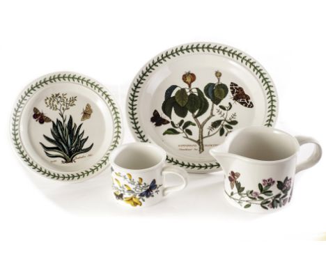 A collection of Portmeirion Botanical vitreous pottery ware,  including dinner plates, sandwich plates, side plates, bowls, c