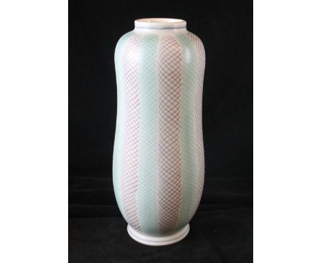 A large Poole Pottery Freeform Peanut vaseDesigned by Alfred Read circa 1954, painted by Gwen Haskins, factory marks to base,