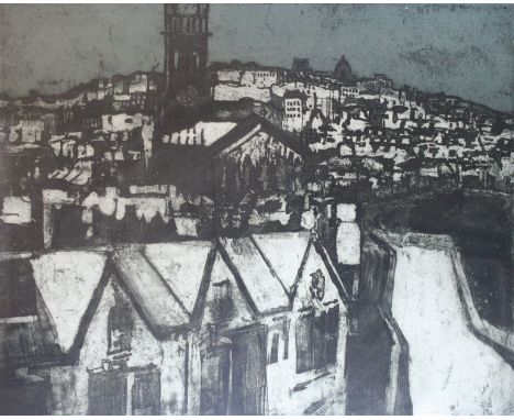 Norman Ackroyd (b.1938)- 'St Mary's - Evening'Pencil signed limited edition etching, signed and dated 1962 to mount, numbered