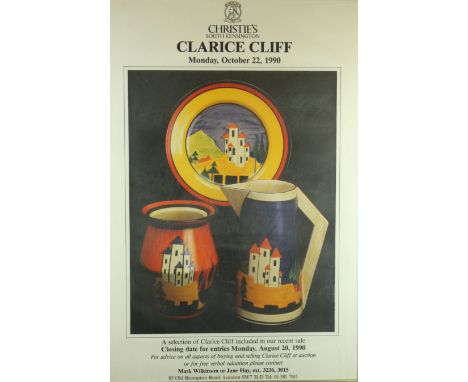 A Clarice Cliff advertising posterFor Christies South Kensington auction Monday, October 22, 1990, inset within frame 75x50cm