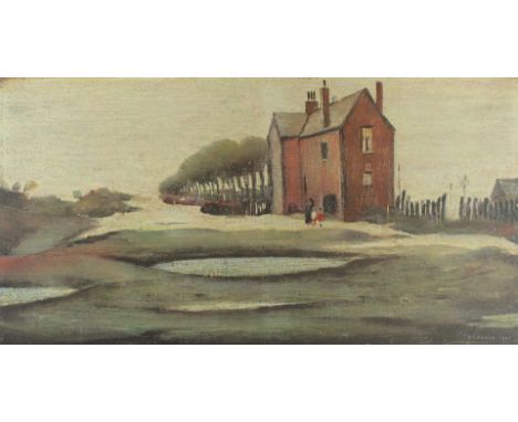 Laurence Stephen Lowry RA (British, 1887-1976) - 'The Lonely House'Pencil signed colour print, published by Magnus Prints, be