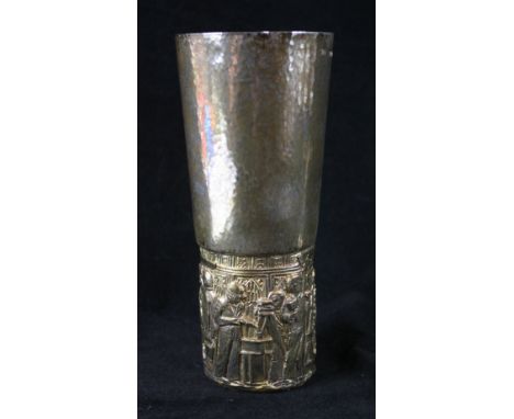 A contemporary hallmarked silver limited edition trumpet vaseMade to commemorate the 500th Anniversary of The Completion of t