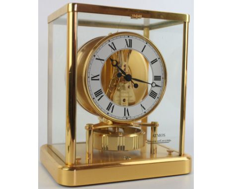 A Jaeger LeCoultre brass cased Atmos clockHeight 22.5cm    CONDITION REPORT:  appears to be working when report was given, sm