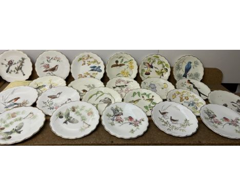 Twenty Two Royal Worcester Birds of Dorothy Doughty Dessert plates