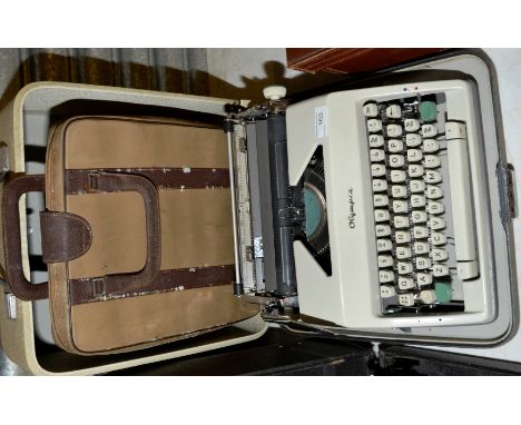 Olympia typewriter and one other 