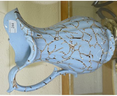 Victorian ceramic jug with unusual glaze by Ridgway & Son 