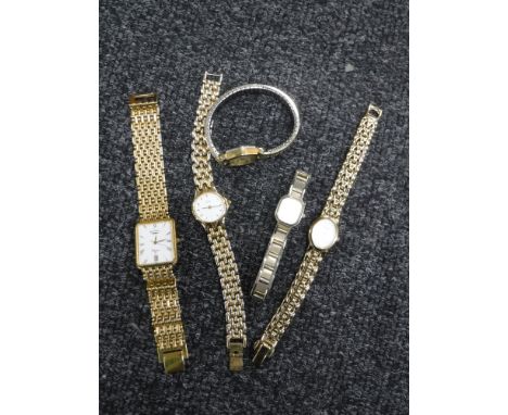 Two Rotary wristwatches, another signed Limit, a Sekonda watch and a Citizen watch (5)