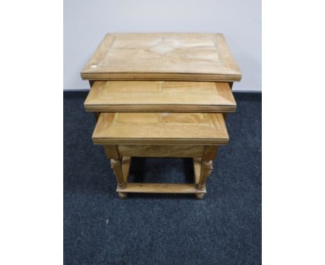 A nest of three Barker & Stonehouse Flagstone tables 