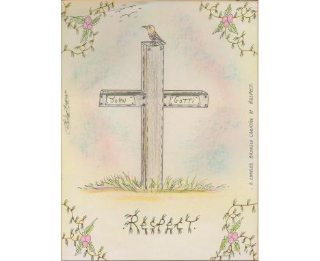 Charles Bronson signed art work on an A4 card with inscription. On the reverse is dedication for Jan. This lovely piece is ha
