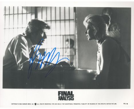 Kim Basinger signed 10x8 Final Analysis black and white promo photo. Kimila Ann Basinger born December 8, 1953) is an America