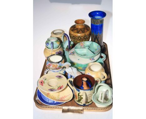 Collection of Radford Pottery, Clews &amp; Co vases, Copenhagen plates, etc.