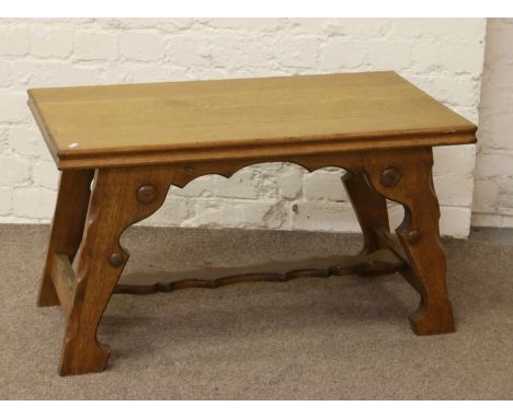 A Cotswold style light oak coffee table.